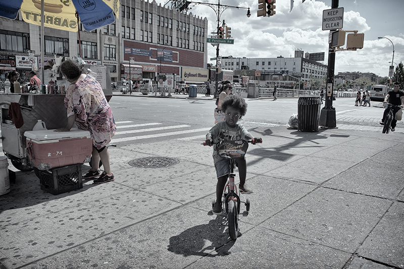 A little girl on her bike, 