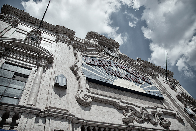 Facade of the former Loew's Paradise Theater.