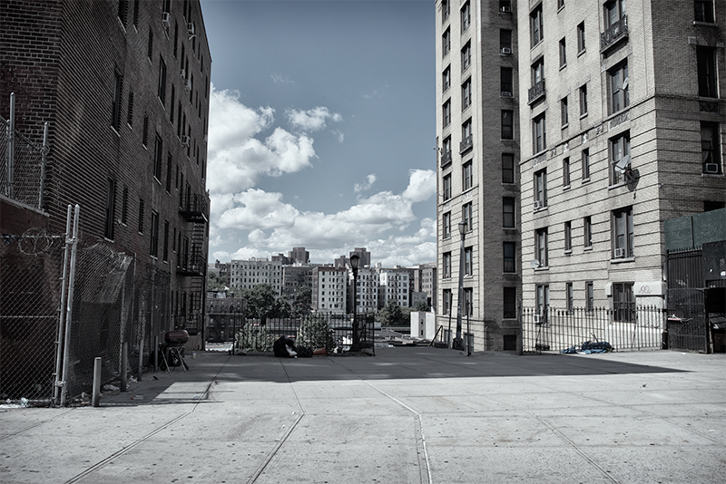 View between buildings on the Concourse.