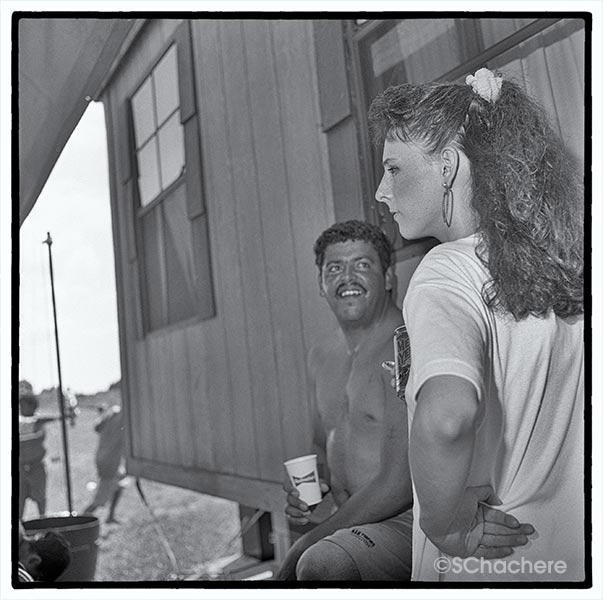 Man and woman at marina
