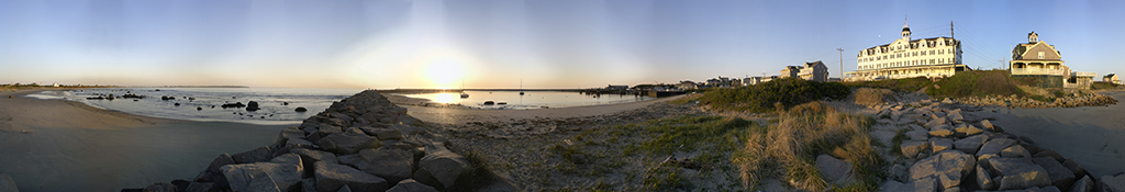 Sunrise at island shore