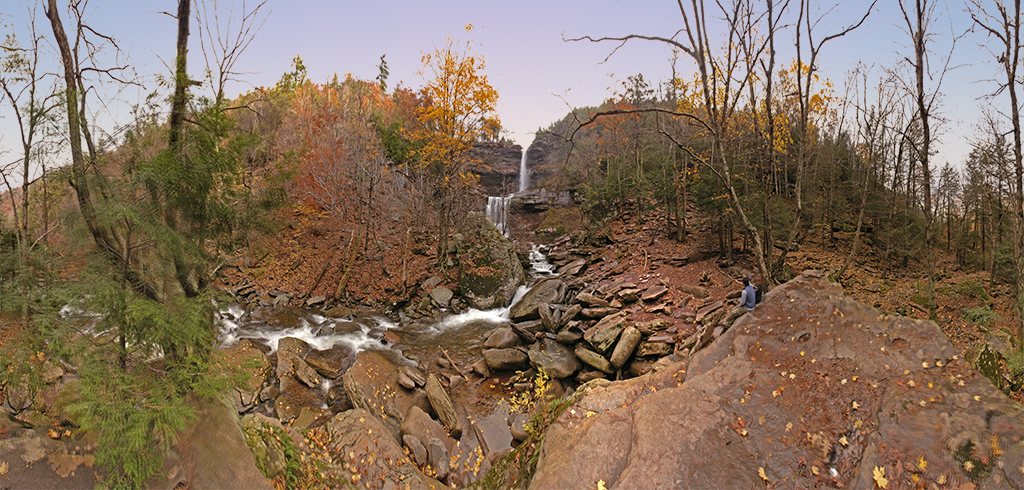 Panoramic view of Kaaterskill Falls, New York