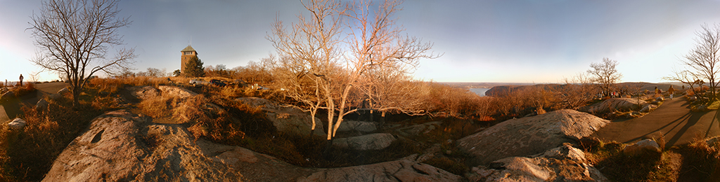 Panoramic view of area around Perkins Drive