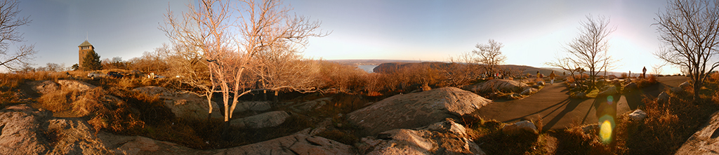 Panoramic view of area around White Rock, New Mexico