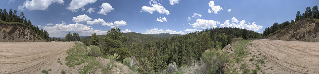Panoramic view of area around Route 76, New Mexico