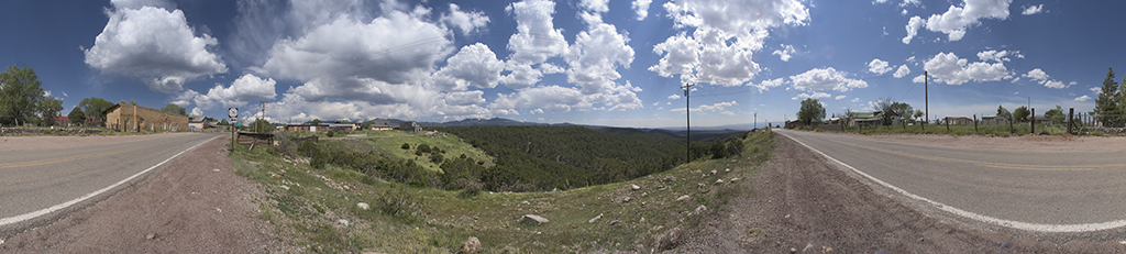 Panoramic view of area around Route 76, New Mexico