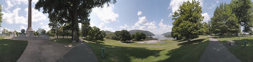 Panoramic view of Trophy Point at West Point, New York