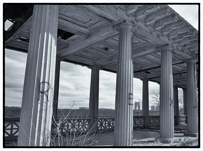 Portico on West Side Highway in New York